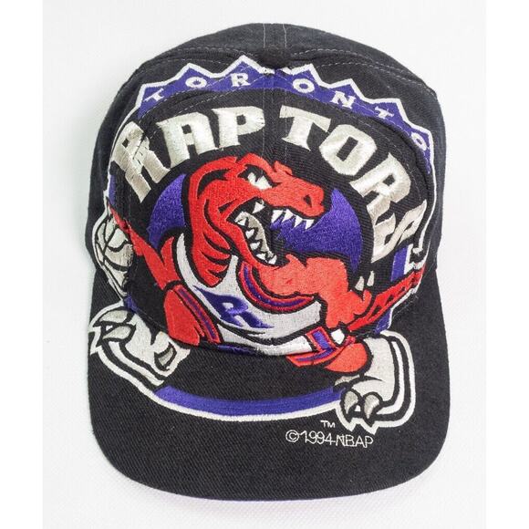 Vintage 1994 Toronto Raptors “The Game” Big Giant Logo Snapback Hat RARE - Picture 2 of 15